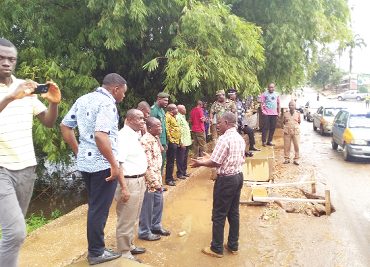 Mr Bempong, the MCE, speaking to the media