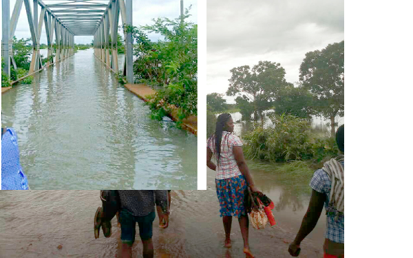  Residents of the Saboba District crossing the river