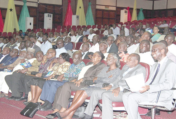 AC• Mr Samuel Atta Akyea delivering his lecture. Picture: BENEDICT OBUOBI