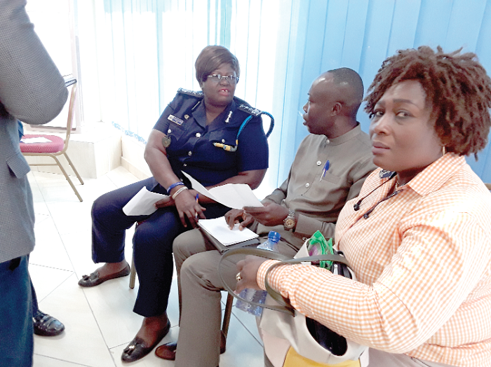 Mrs Theresah Kyei-Asare interacting with some participants after the workshop
