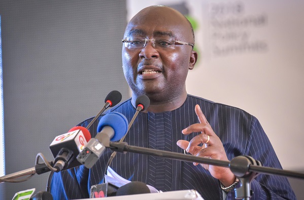 Vice-President Mahamudu Bawumia speaking at the fourth National Policy Summit in Tamale