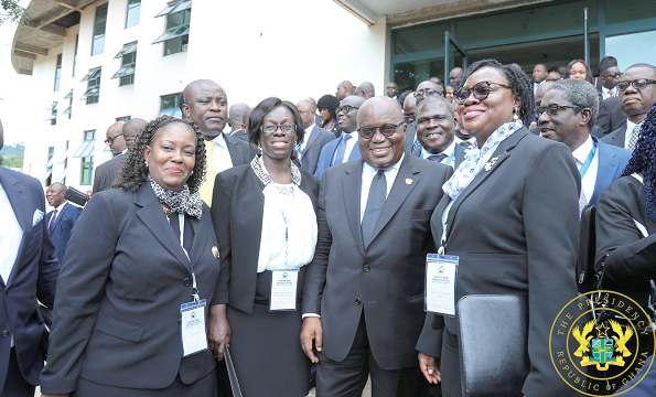 President Akufo-Addo with some members of the GBA