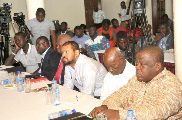 •  Participants at the seminar. INSET: Mr Kofi Bentil, Senior Vice President, IMANI, addressing participants at a joint seminar on energy strategies in Africa. Pictures: EBOW HANSON