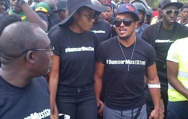 Yvonne Nelson with other actors during the 2015 #DUMSORMUSTSTOP protest