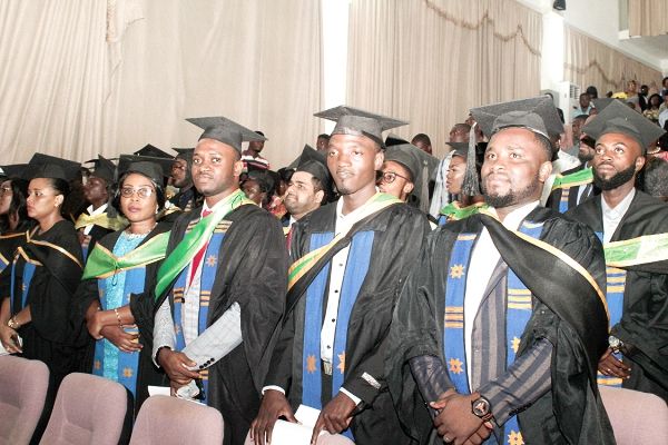 Some of the graduands at the ceremony