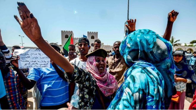 Protesters gathered again in Khartoum on Saturday 