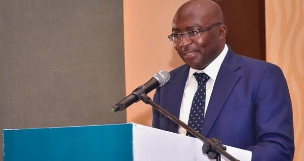 The Vice-President, Dr Mahamudu Bawumia, speaking at the event