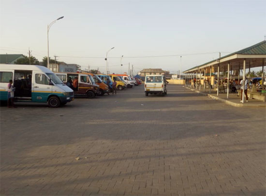 A view of the bus terminal