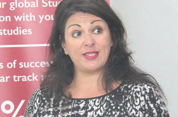 Mrs Mariam Mckenna making a presentation at the ceremony in Accra. Picture: BENEDICT OBUOBI 