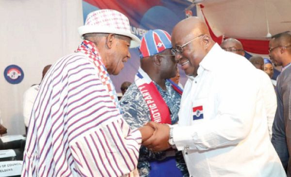 President Akufo-Addo with Mr Tedam at the 2017 NPP National Delegates Conference