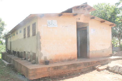 The pan latrine facility. 