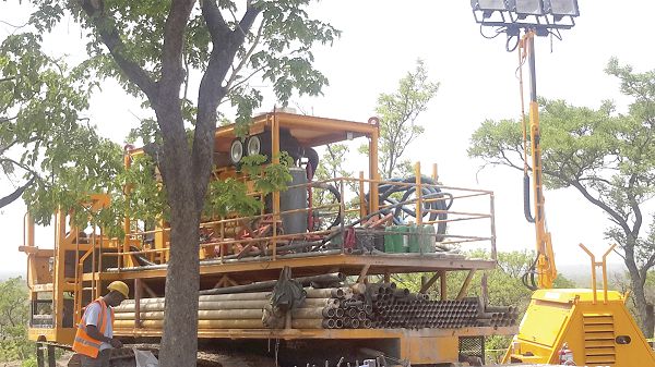 Machines of Geodrill extracting the deposits at one of the sites 