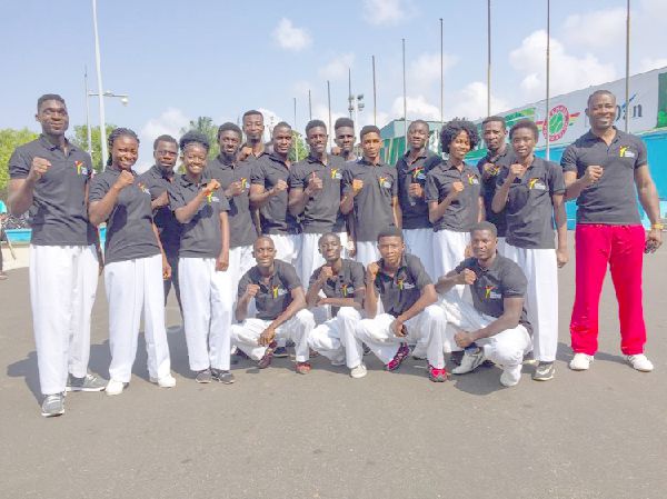  Members of the national taekwondo team after a training session