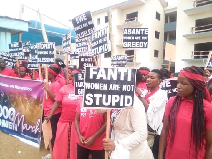 Scores of women protest at Badu Kobi's church over tribal remarks