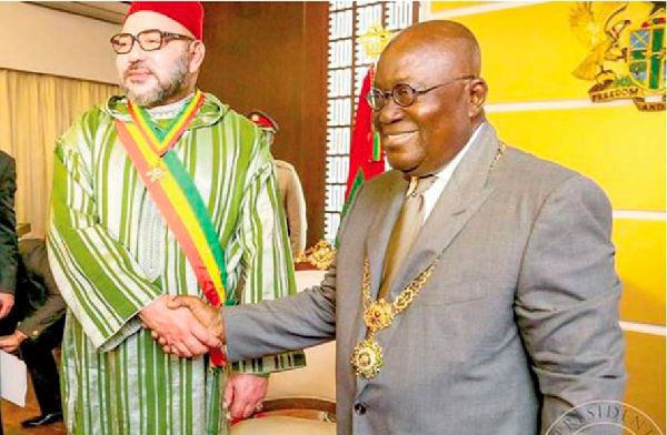  Flashback: King Mohammed VI of Morocco decorated President Nana Addo Dankwa Akufo-Addo during their meeting in 2017