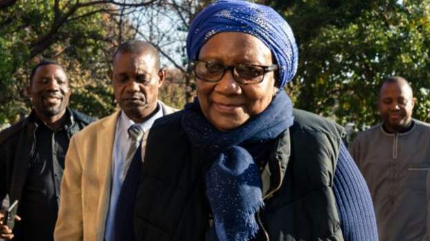 Prisca Mupfumira appeared in court on 26 July and denied charges of corruption against herImage caption: Prisca Mupfumira appeared in court on 26 July and denied charges of corruption against her