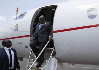 Akufo-Addo arrives in Angola for two-day state visit