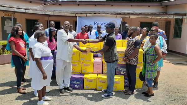 Rotary Club of Accra-Labone donates sanitary towels to Accra Psychiatric Hospital