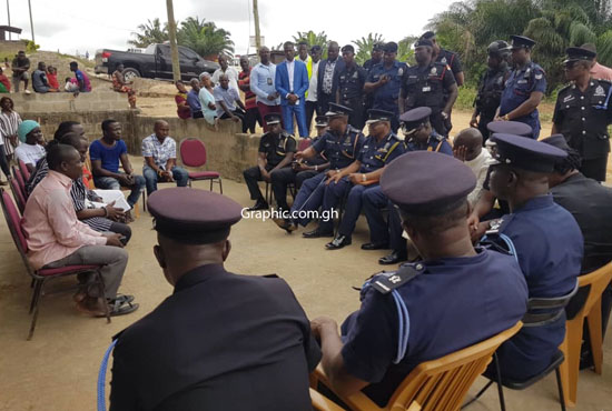 When the Acting IGP visited families of the missing Takoradi girls