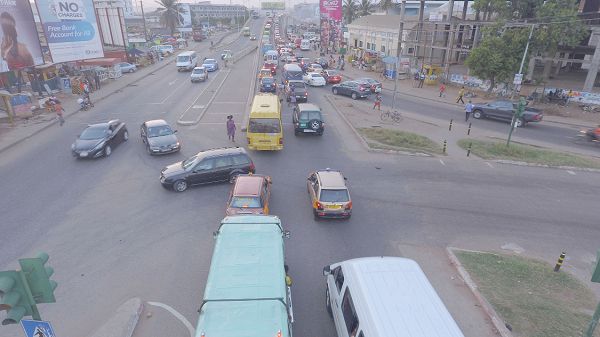 Aerial view of the intersection. Picture: DOUGLAS ANANE-FRIMPONG