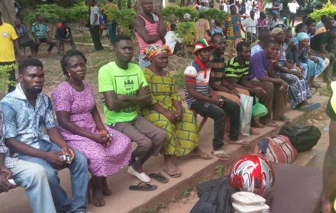 Some of the delegates in the Afram Plains North waiting to cast their vote