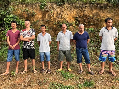 The names of the arrested suspects have been provided as Li Jiaming, 45, Qin Weida, 45, Yang Rong, 37, Lixu Rong, 46, Lee Tong Lin, 23, Qin Weic, 41 and Bi Ming, 48.