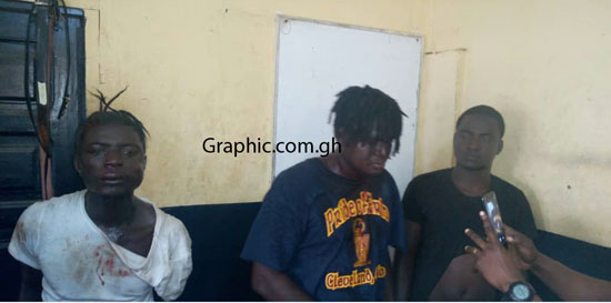 The three suspects, all male are being held at the Kasoa Police station, Graphic Online has gathered