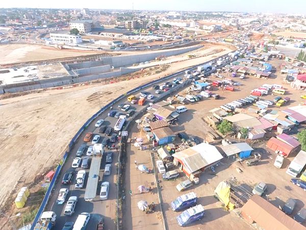 An aerial view of the project site. Picture: EMMANUEL QUAYE