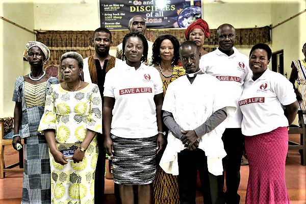 The Graphic team and the Presbyters of Living Bread Congregation after the service
