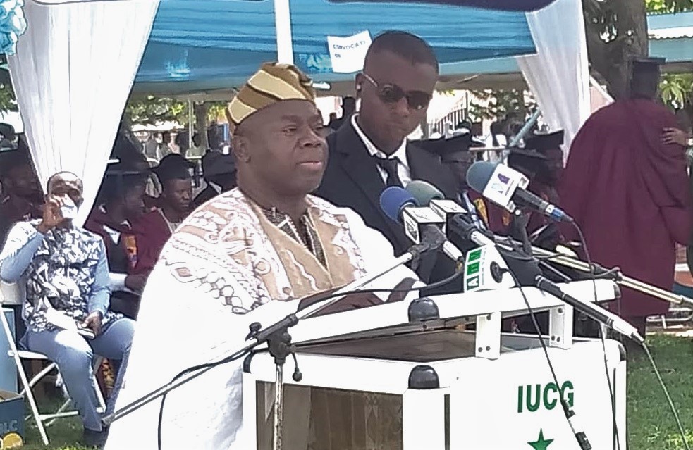 Mr Alhassan Andani speaking at the graduation ceremony