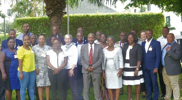  Mr Peter Mudungwe (middle) with guests and participants after the ceremony.