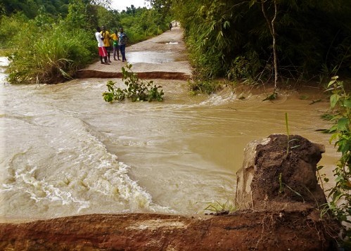 Flashback: after the bridge on the River Okye was washed away 