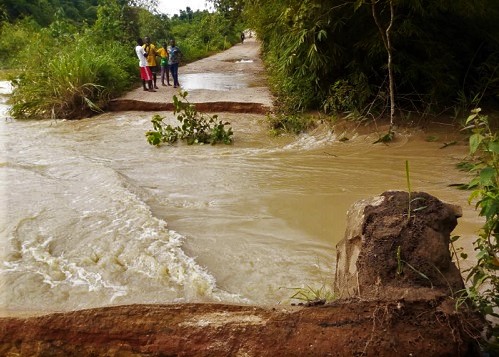 Flashback: after the bridge on the River Okye was washed away 