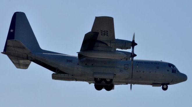 Chile's air force operates three C-130 transport planes