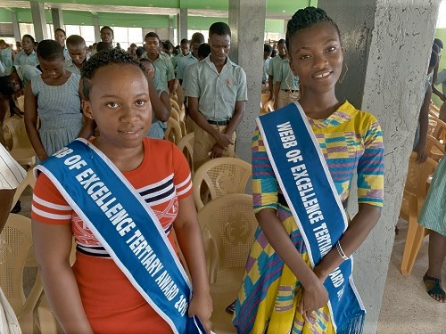 The award winners: Juliet Nuerki Annang (left) and Nyemignor Korkor Okai (right)