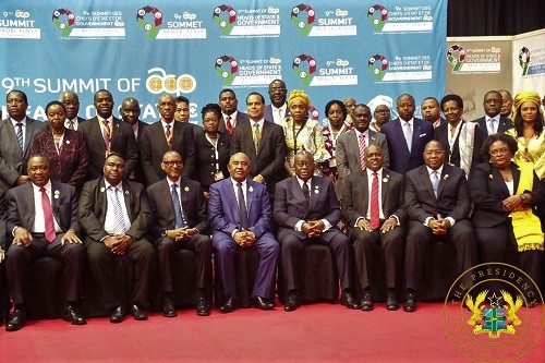 Presdident Akufo-Addo (seated 4th right) with other African leaders at the ACP Conference in Nairobi