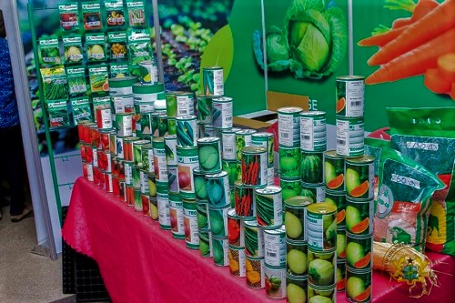 Some agric products on display  at an exhibition held at the Accra International Conference Centre