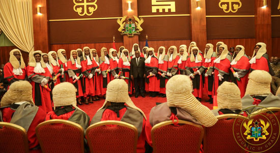 President Akufo-Addo swears in 34 High Court and 11 Court of Appeal Judges