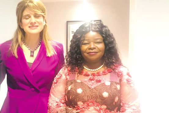  Dr Beatrice Wiafe Addai (right) with Princess Dina Mired, the President of the Union for International Cancer Control at the conference in London