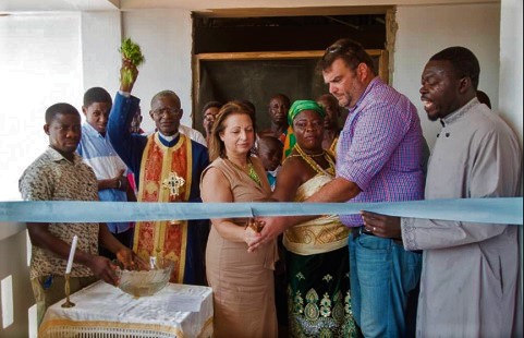 Mytilineos S.A. representatives and St.Nicholas Charity Foundation staff during the inauguration 