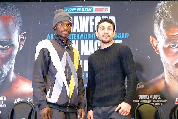 Richard Commey (left) and Teofimo Lopez will fight tonight