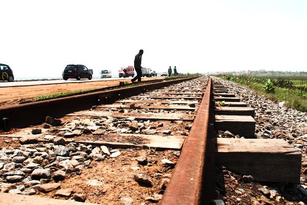 A rail line re-constructed for use