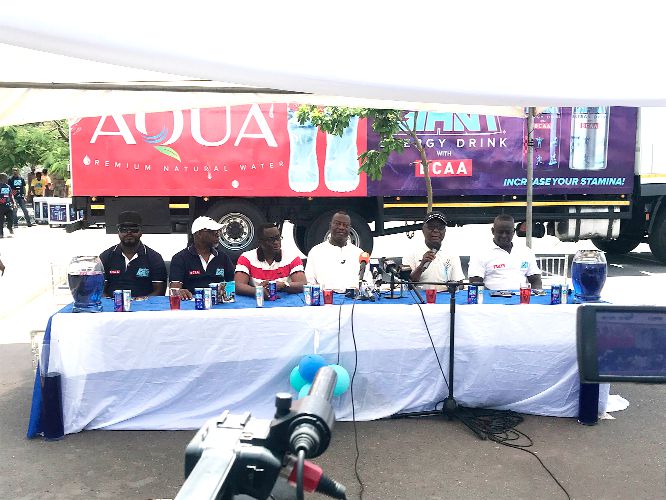  Nana Egyir Aggrey I (3rd from right) listens as Dr Owusu-Ansah (2nd right) delivers his message
