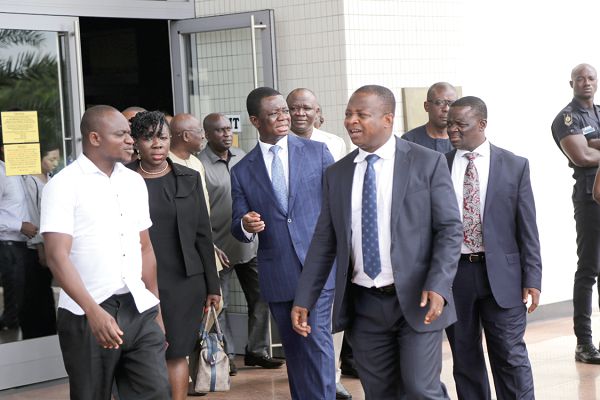  FLASHBACK:  Dr Opuni and his legal counsel on the court premises