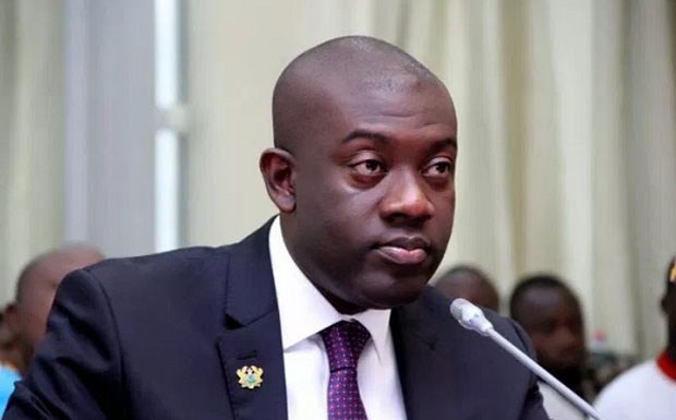 Mr Kojo Oppong Nkrumah (right), Minister of Information, addressing the participants