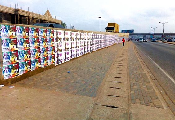  Flashback: Unpermitted promotional materials plastered on the Mallam Interchange