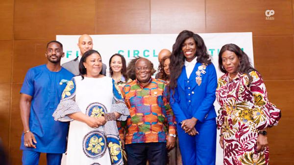  The architect of the Year of Return Strategy, President Akufo-Addo, and the First Lady received the International celebreties at his office at the Flagstaff House