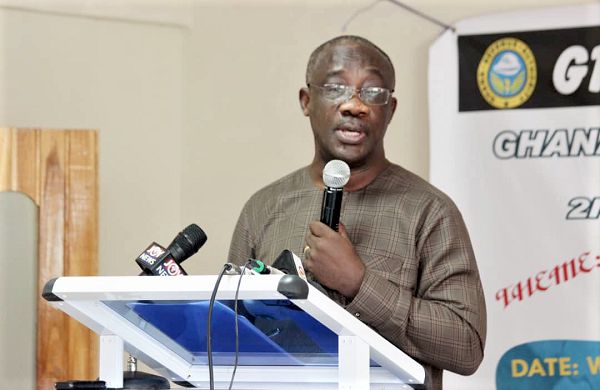  Mr Emmanuel Kofi Nti (inset) addressing the participants