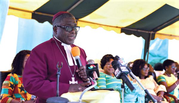 The Presiding Bishop of the Methodist Church Ghana, Most Rev. Dr Paul Kwabena Boafo addressing the gathering