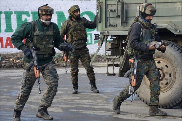 The encounter occurred in Pulwama, where more than 40 Indian soldiers were killed in a suicide attack on Thursday